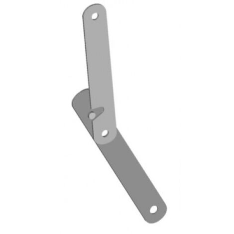 Monin – Compas pour meuble et coulisseau 300 x 20 mm – Acier nickelé – Gauche – 531920