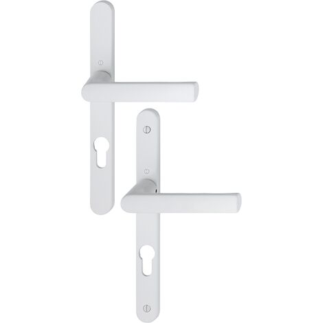 Hoppe – Ensemble de poignées pour portes-fenêtres aluminium – Plaque étroite – Carré 7 – Entraxe 70 mm – Épaisseur 68-77 mm – 12004042