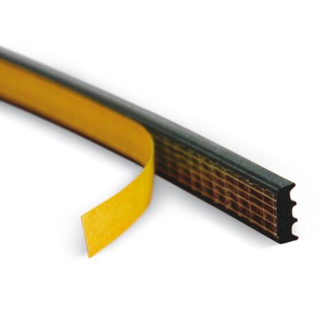 Kiso – Rouleau d'étanchéité caoutchouc EPDM 2x8mm longueur 225m noir – Bande adhésive intégrée pour installation rapide – 1412X8N