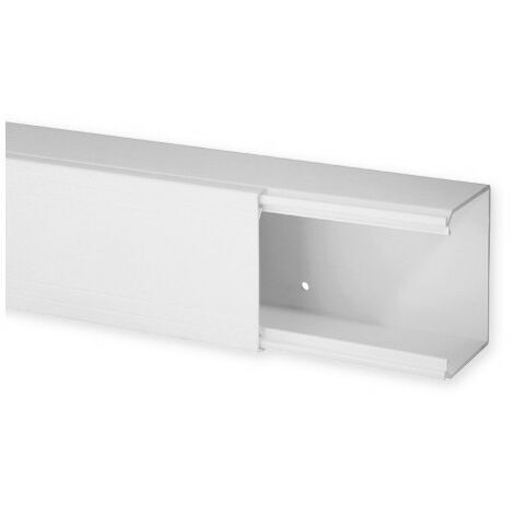 Goulotte de distribution TA-E 80x60mm - Barre de 2m - 1 compartiment - Blanc