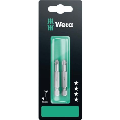 Embout cruciforme PH 3 Wera 05134382001 Acier à outils allié, extra-rigide Forme (embouts): F 6.3 2 pc(s) C98461 (1/4)