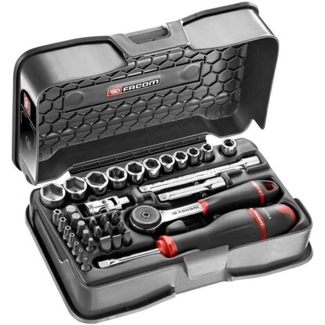 Coffret cliquet + douilles 1/4' 6 pans métriques FACOM - R.161-6P6