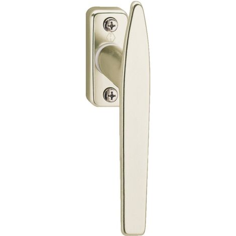 Hoppe – Poignée de fenêtre aluminium champagne F2 65 mm – Carré 7 mm avec crochet de réglage – Fixation visible par vis M5