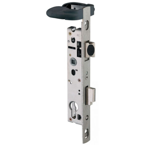 Serrure 1 point pêne dormant et demi-tour pour portillon de piscine 2268 axe 24 mm - STREMLER