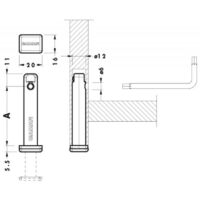 Vérin à encastrer Ø12 mm avec patin Hauteur 52 mm réglage 25 mm - CAMAR
