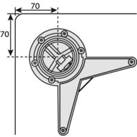 PIED A/VERIN H705 G.MET.(KIT4) - CAMAR