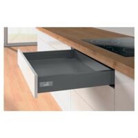 Kits partiels Innotech Atira avec coulisses - silent system 30 kg - tiroir simple hauteur 70 mm - 420 mm - Anthracite - HETTICH