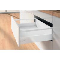 Kits partiels Innotech Atira avec coulisses - silent system 30kg - tiroir casserolier tringles H144 mm - 420 mm - Blanc - HETTICH