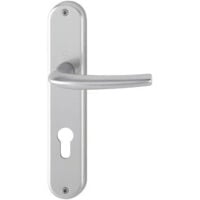 Ensemble aluminium embouti San Diégo entraxe 195 mm noir mat clé I - HOPPE