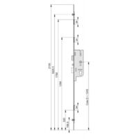 Ferco – Crémone 3 points réversible entraxe 70 mm carré 7 mm acier ferGUard – Longueur 2150 mm – 6331641101