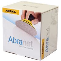 Mirka – Boîte de 50 disques abrasifs auto-agrippants Ø 125 mm – Grain 400 pour ponçage mastic, laques et composites – Durée de vie prolongée