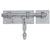 Verrou d'écurie avec gâche acier zingué en 160 x 70 x 4 mm pêne de Ø 18 mm - TORBEL