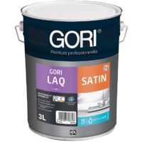 Peinture acrylique murs, plafonds et menuiseries intérieures GORILAQ SATIN, blanc, bidon de 1 litre - Gori