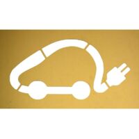 Pochoir voiture électrique grand modèle format du motif 600x1200 mm - TECHNIMA FRANCE SAS