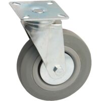 Roulette pivotante fixation à platine roue polypropylène pour collectivités type 1470 PAO. diamètre 75 mm. charge 60 kg - TENTE SAS