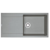Franke – Évier Fragranit 1 cuve 1 égouttoir 970x500mm – Résistant aux chocs et aux rayures – Traitement antibactérien Sanitized – Coloris Stone