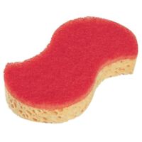 Éponge cellulosique Spontex 92 récurage avec abrasif à forme ergonomique 148x80x29mm blond rouge sachet de 10 pièces - MAPA SPONTEX PROFESSIONNEL
