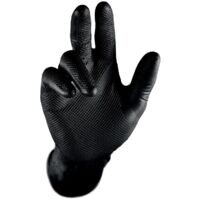 Gant jetable 246BK en nitrile Noir. non poudré avec poignée texturée - 6 mil (0.15 mm). Boîte de 50 gants Taille 10 - ISM GMBH