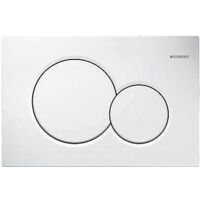 Plaque de commande WC Sigma 01 chromé mat laqué – Double chasse – Pour réservoirs encastrés Geberit 12 cm – 1 pièce