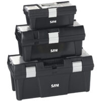 Lot de 3 caisses à outils en PVC - SAM OUTILLAGE