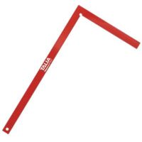 Taliaplast – Équerre de maçon acier 60 cm – Époxy rouge – Section 30 x 4 mm – Pour béton armé et bois dur