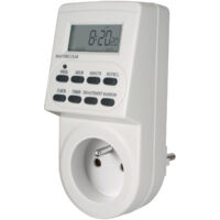 Brennenstuhl – Programmateur hebdo digital DZ20 – 10 programmes marche/arrêt – Puissance 3500W – Alimentation 230V – Écran LCD avec indication secondes