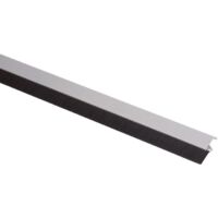 Profil brosse pour bas de porte pré-percé PRO-DESIGN - Hauteur de brosse : 18 mm - Hauteur de profil : 18 mm - Longueur du profil : 1000 mm - Finition : ALUMINIUM ANODISÉ - ELLEN