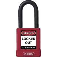 Cadenas de consignation 40 mm isolé à anse acier de 38 mm rouge - ABUS