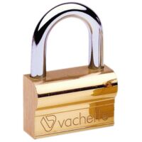 Cadenas à clé 1313/30 laiton - Largeur du coffre : 80 mm - Hauteur de l'anse : 46 mm - VACHETTE