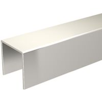 Mantion – Profil de guidage en U 30 x 30 mm galvanisé – Longueur 3000 mm – Acier pour systèmes coulissants – Charge maximale élevée