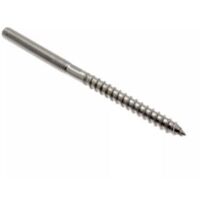 Goujon double filetage bois et métrique - Pas à gauche - D6 mm - 90 mm - Inox A4 316 - CROSO