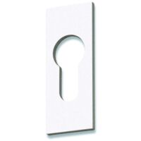 Rosace rectangulaire clé I D4015 - anodisé argent - épaisseur : 5 mm - GOETTGENS