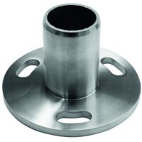 Platine d'ancrage ronde inox 304 – Montage au sol – Diamètre tube 42.4 mm – Résistante à la corrosion pour intérieur/extérieur – Croso