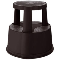 Tabouret rond MOBIL STEP LUXE - noir - NOVAP