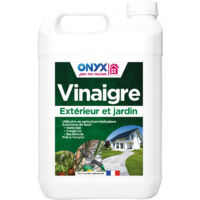 Vinaigre de nettoyage 5L 9,5% acide acétique – Élimine algues et salissures – Pour terrasses, allées et mobilier extérieur – Onyx