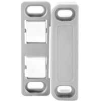 Loqueteau magnétique MP - pose en applique - finition blanc - force 5 kg - INTERGES.COM