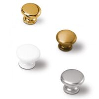 Bouton rond Ø 30 mm zamak finition blanc - 8702 - JUAN JOSE VERGES/ACDE