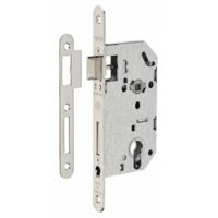 Serrure à larder NF type Monomax axe à 50 mm clé I têtière nickelée avec gâche - FTH THIRARD