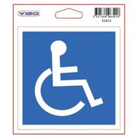 Étiquettes signalétiques adhésives - 115 x 115 mm - Handicapés - VISO SA