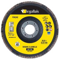 Disques à lamelles bombés 125 mm Saint Michel grain 80 boite de 10 pièces - KLINGSPOR