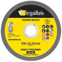 Disques à tronçonner métaux inox plat Saint Marcouf Performance 125x1.6x22.23mm en boîte de 25 - SIDAMO