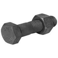 Boulons de construction métallique tête hexagonale acier zingué blanc 8.8 SB filetage partiel 18x60mm boîte de 25 pièces - STAFA TRADING