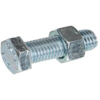 Boulon tête hexagonale acier 8.8 zingué blanc filetage total 6x70mm boîte de 200 pièces - STAFA TRADING