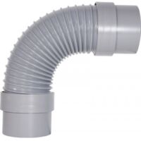 Manchette souple PVC F-F Ø 100 mm – Longueur 450 mm – Angle maxi 120° – Intérieur lisse pour raccord radiateur – P-Pro