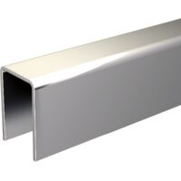 Mantion – Profil de guidage en U 25 x 17 mm galvanisé – Longueur 3000 mm – Acier pour systèmes coulissants – Rail pour portail