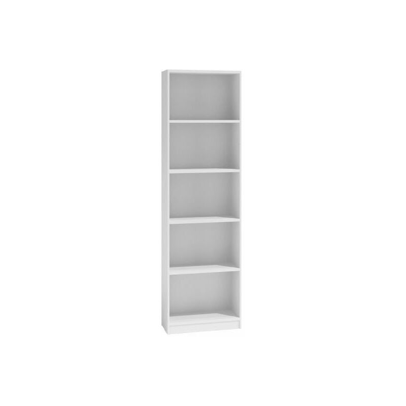 FLORENCE - Bibliothèque contemporaine 5 niches salon/bureau/chambre 30x40x182 - Meuble de rangement multifonctionnel livres dèco