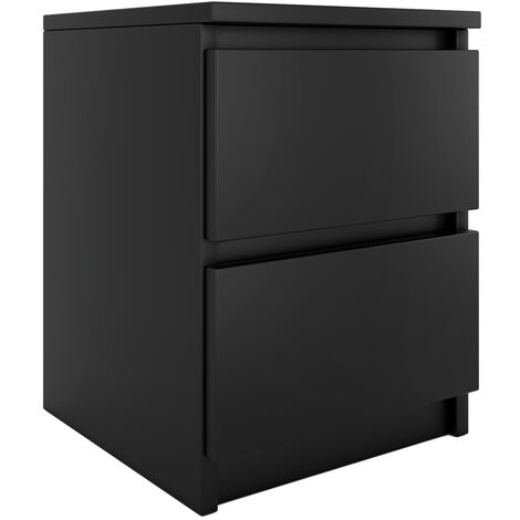 Hucoco – Table de chevet moderne 40x30x30 cm – 2 tiroirs coulissants – Finition laquée – Pour petits espaces – Design élégant