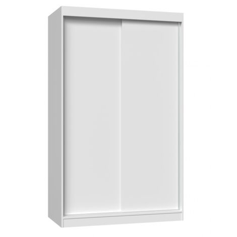 PAOLO - Armoire penderie à 2 portes coulissantes - Largeur 120 cm - Dressing de chambre 2 portes (1/5)