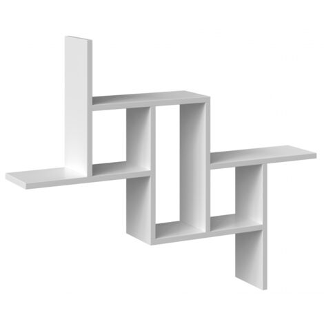 HILLY - Etagère murale moderne - Dimensions: 85x15x73.5 cm - Meuble de rangement mural (1/4)