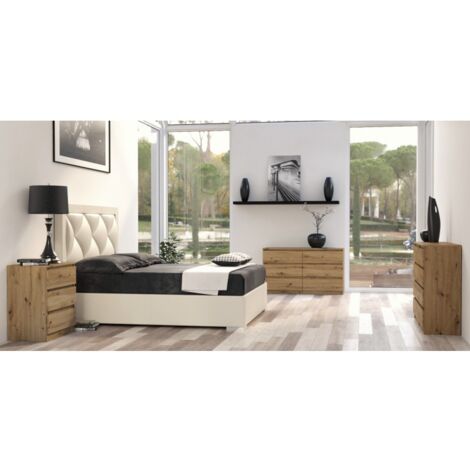 ASTER  Commode chambre/bureau/salon 138x40x75 cm 6 tiroirs  Meuble de rangement Style Scandinave  Dressing